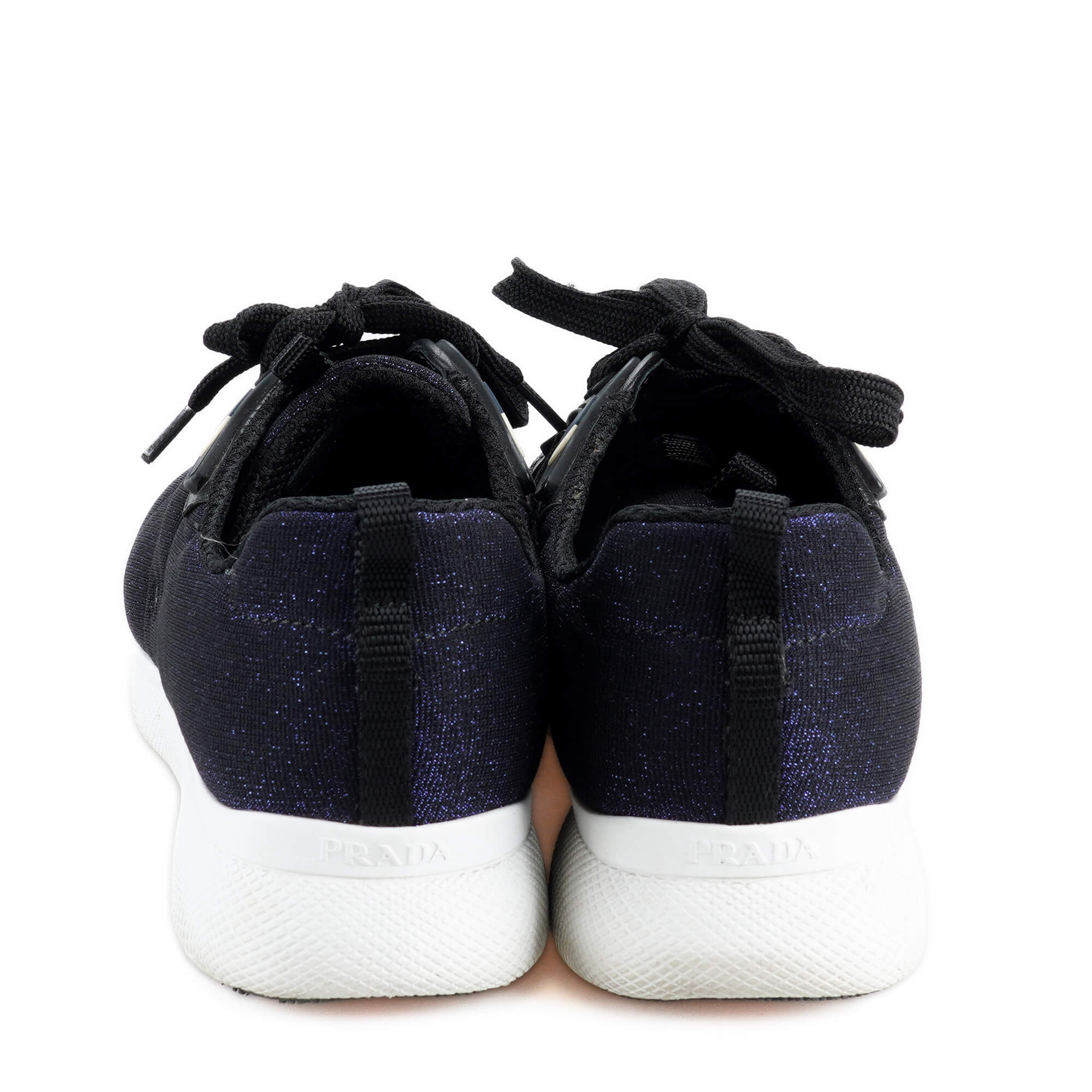 Prada - Navy Blue Neoprene Sneakers